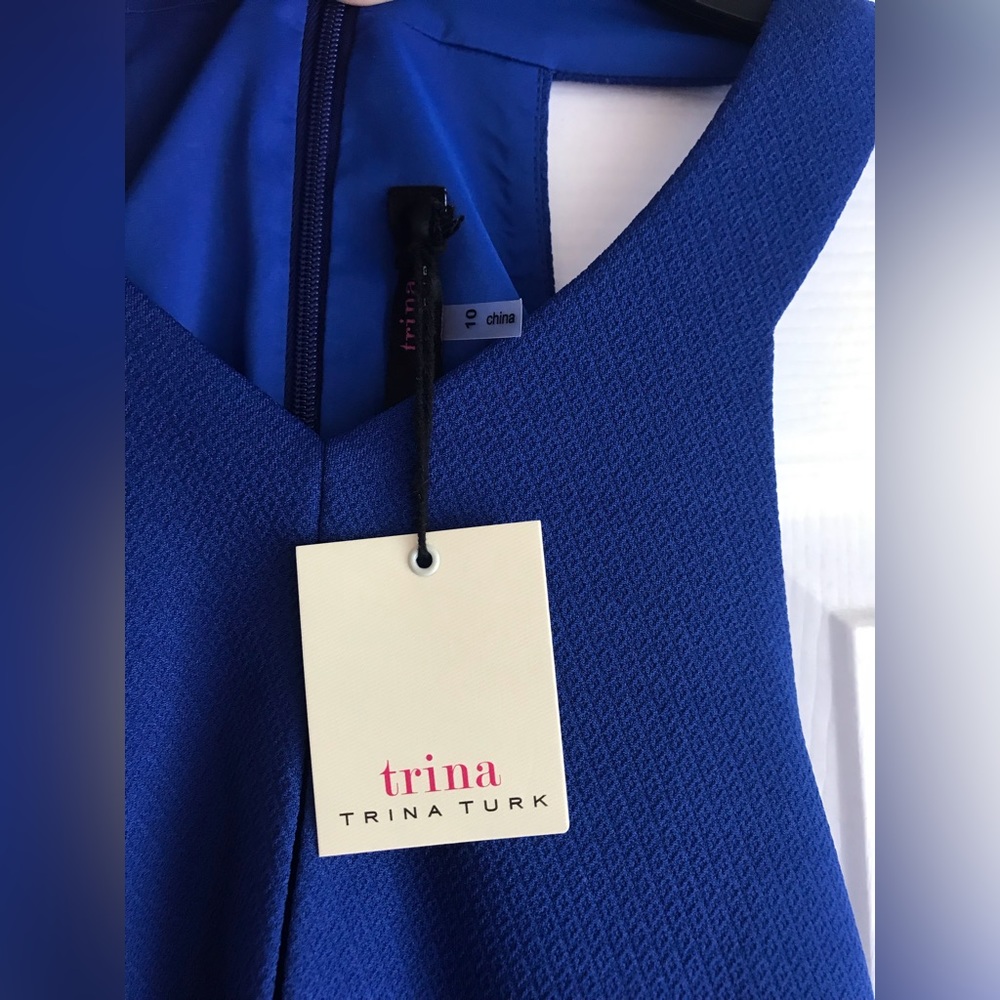 Trina Turk Blue Sleeveless Dress NWT